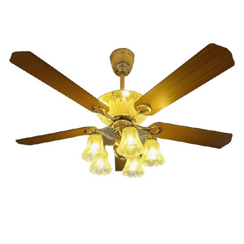 Quạt trần đèn trang trí DCT Fan 108 cánh gỗ đậm